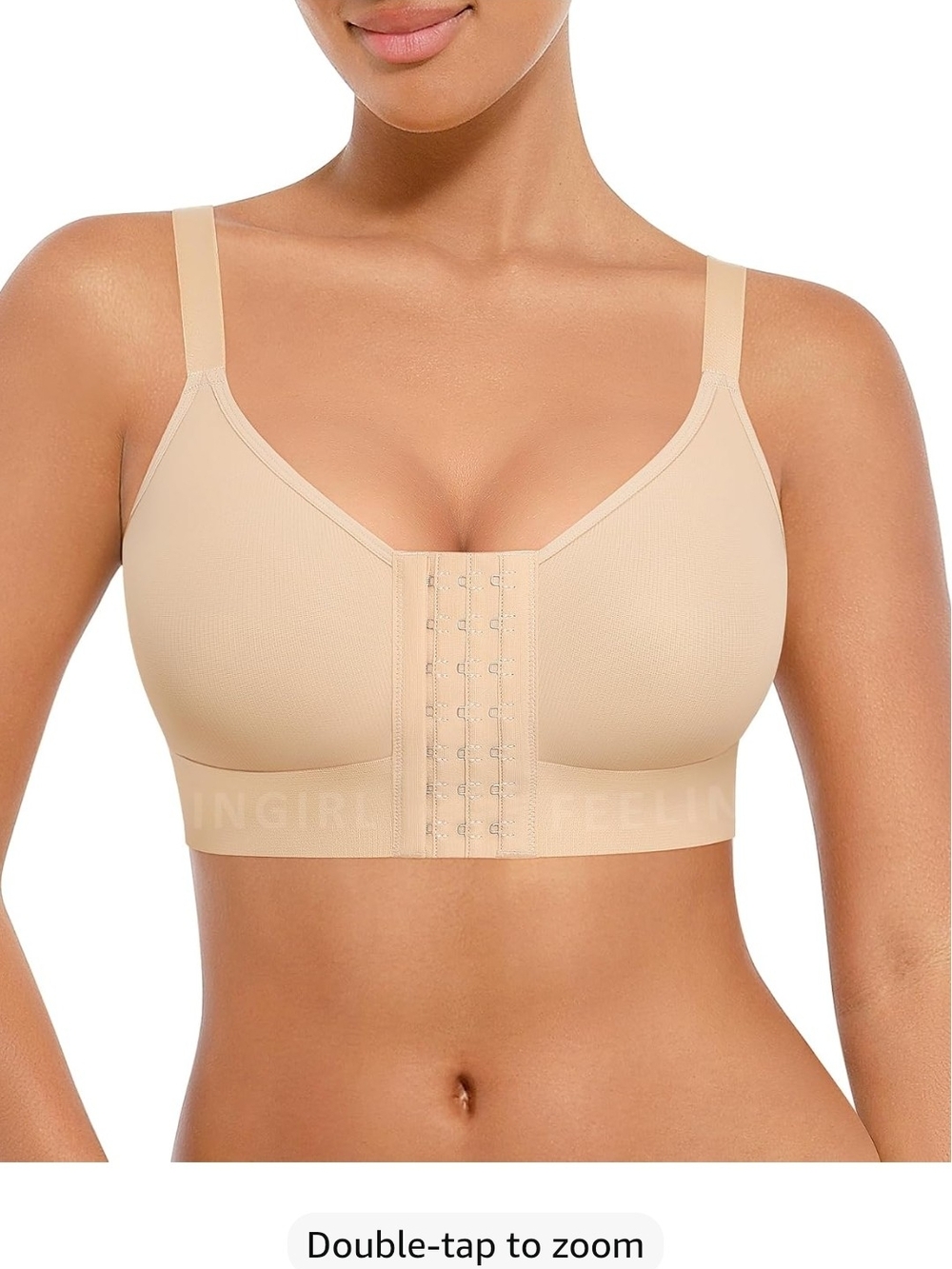 Front Hook Closure Post Surgical Bra in Nude